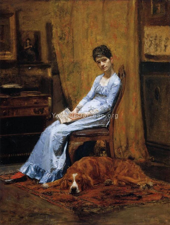The Artist's Wife and His Setter Dog - 托马斯·伊肯斯